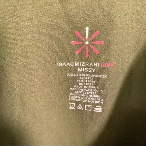 Isaac Mizrahi Live! Scoop Neck Green Shapewear - Picture 5 of 6